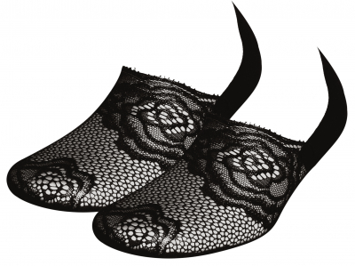 Spitzen Invissible Footie LOUNA schwarz