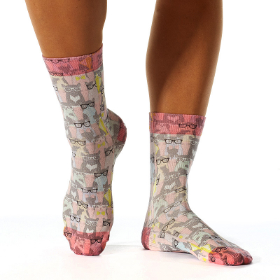 Damen Socken mit Baumwollanteil - Pink SMART CATS