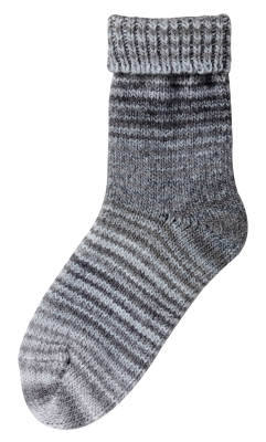 Wollsocken Skandinavien-Style, mehrfarbig - grau