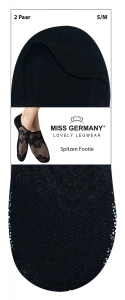 Spitzen Invissible Footie LOUNA schwarz