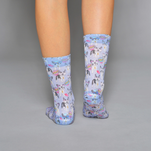 Damen Socken mit Baumwollanteil - Light Blue RICH PUG